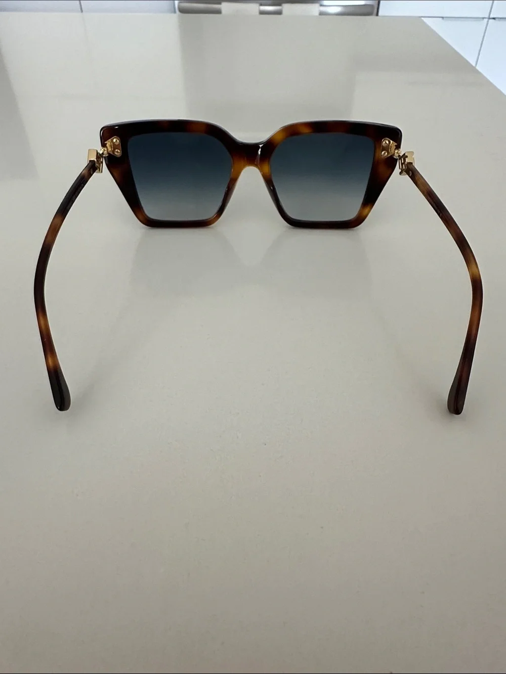 Fendi Brown Tortoiseshell Square Sunglasses